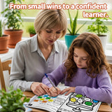 Say Trace Write & Color CVC Words product image 7 showing printed book details for screen-free reading and learning