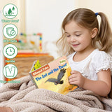 Child reading The Ant and the Dove English-Spanish picture book