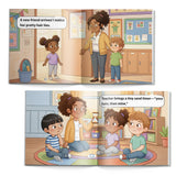 Making Friends School Readiness Picture Book for Kids product image 8 showing printed book details for screen-free reading and learning