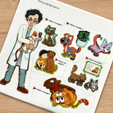 Smart Stickers: Pets product image 8 showing printed book details for screen-free reading and learning