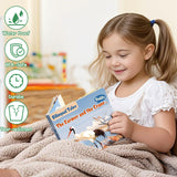 Child reading The Farmer and the Crane English-Spanish picture book