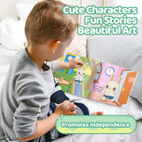 Early English Literacy Bunny 10-Book Set product image 8 showing printed book details for screen-free reading and learning