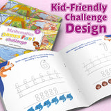 Ages 4-8 math activity book for screen-free educational play