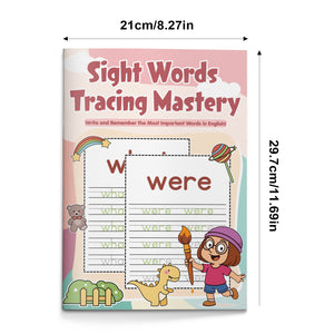 Sight word tracing pages with were and did