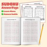 Super Sudoku Daily Challenges: 4-Level Set product image 13 showing printed book details for screen-free reading and learning