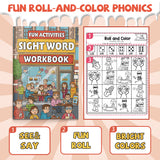 Sight Word Workbook: Roll and Color Phonics product image 6 showing printed book details for screen-free reading and learning