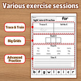 Sight Words Practice: Trace Write Build product image 8 showing printed book details for screen-free reading and learning