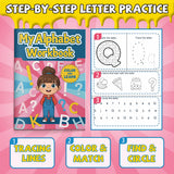 My Alphabet Workbook: Letter Recognition product image 6 showing printed book details for screen-free reading and learning
