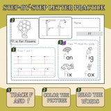 Phonics ABC: Trace and Read Letters product image 6 showing printed book details for screen-free reading and learning