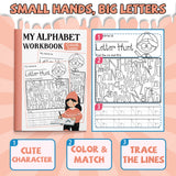 Letter Hunt Alphabet Workbook product image 6 showing printed book details for screen-free reading and learning