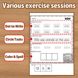 Sight Words: Trace Circle Color Build product image 8 showing printed book details for screen-free reading and learning