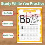Trace Letter Alphabet Book product image 8 showing printed book details for screen-free reading and learning