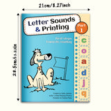 Two book phonics and handwriting workbook set for kids