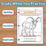 Alphabet A to Z Animal Coloring product image 8 showing printed book details for screen-free reading and learning