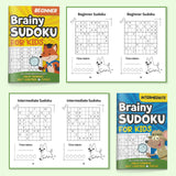 Brainy Sudoku for Kids: 4-Level Logic Books product image 10 showing printed book details for screen-free reading and learning