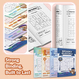 Brainy Sudoku Books: Travel-Friendly Logic Set product image 12 showing printed book details for screen-free reading and learning