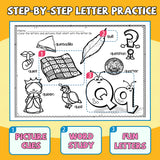 Little Learners Alphabet Workbook product image 6 showing printed book details for screen-free reading and learning