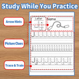 Letter Tracing Workbook: Dot to Write product image 8 showing printed book details for screen-free reading and learning