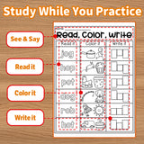 Bubble Words Workbook for Kids, Early Reading Activity Book with Short Word Recognition, Sight Word Practice, Trace and Write Activities, and Fun Literacy Learning