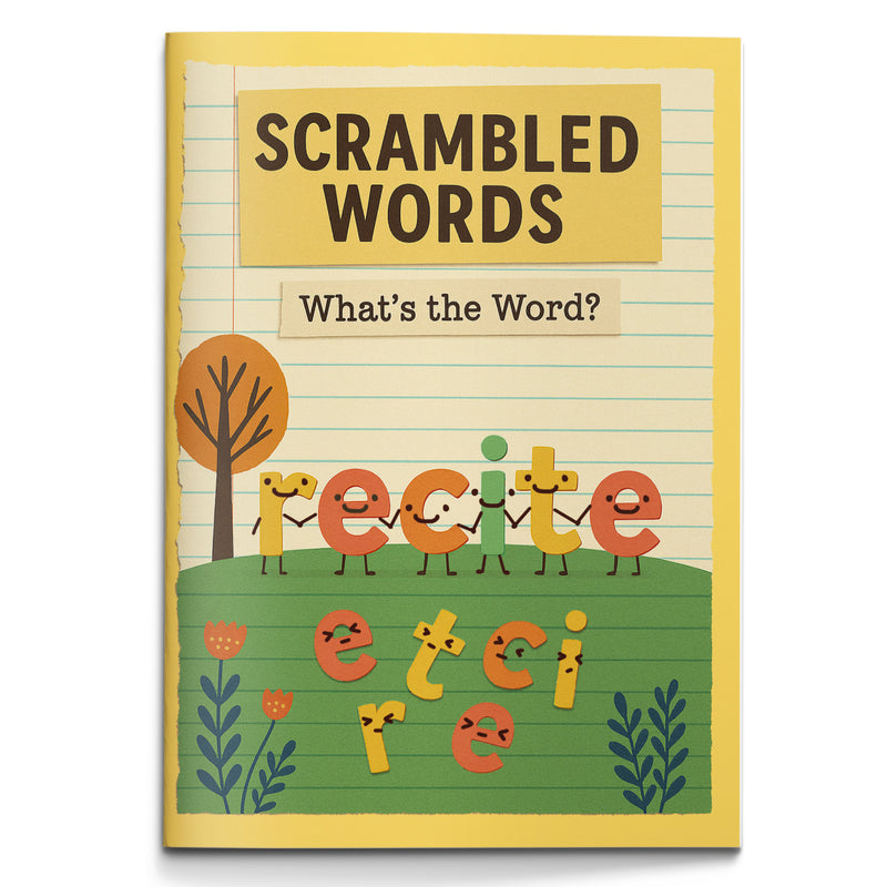 Scrambled Words Activity Book for Kids cover