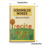 Children's sight word spelling practice book with scrambled word puzzles