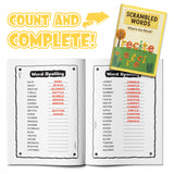 Printed vocabulary builder activity book for early reading and word recognition