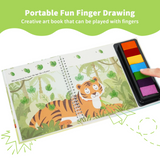 Printed preschool animal art book for sensory play and hands-on learning