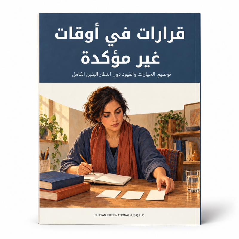 قرارات في أوقات غير مؤكدة — صورة تعريفية بالكتاب 1