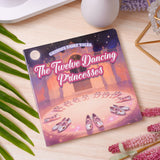 Flat-lay photo of The Twelve Dancing Princesses picture book