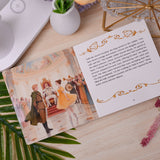 The Twelve Dancing Princesses printed picture book opened for read-aloud