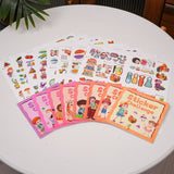 Printed children's sticker activity set with money creative thinking values matching and memory