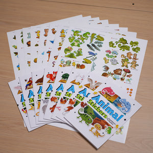 Animal sticker activity collection for kids with farm forest birds reptiles ocean life and wildlife