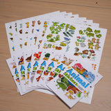 Animal sticker activity collection for kids with farm forest birds reptiles ocean life and wildlife