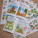 Ages 3-6 animal sticker set for vocabulary and fine motor skills
