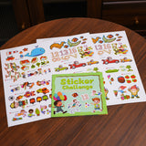 Printed preschool observation skills book with sticker challenges