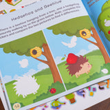 Sticker Challenge: Visual Perception Training product image 7 showing printed book details for screen-free reading and learning