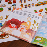 Children's clock awareness sticker book for screen-free learning
