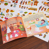 Sticker Challenge: Time and Clock Fun product image 7 showing printed book details for screen-free reading and learning