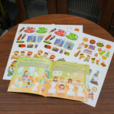 Ages 3-6 cognition sticker book for observation and visual recognition