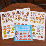 Printed preschool observation practice book with sticker challenges