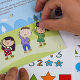 Sticker Challenge: Letter and Number Play product image 8 showing printed book details for screen-free reading and learning