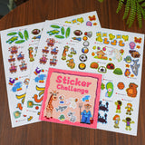 Printed preschool observation game book with sticker challenges