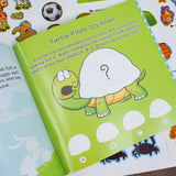 Children's animal action sticker challenge book for screen-free play