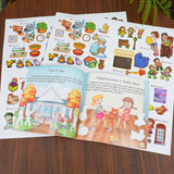 Printed preschool social-emotional learning book with sticker challenges
