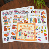 Printed early financial awareness workbook with sticker challenges