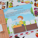 Children's money vocabulary sticker book for practical learning