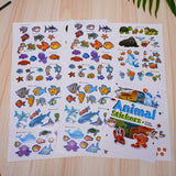 Printed preschool marine animal discovery book with creative sticker play