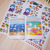 Ages 3-6 sea animal sticker book for ocean vocabulary