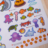 Animal Stickers: Hidden Ocean Dwellers product image 8 showing printed book details for screen-free reading and learning