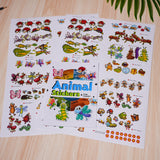 Printed preschool bug discovery book with creative sticker play